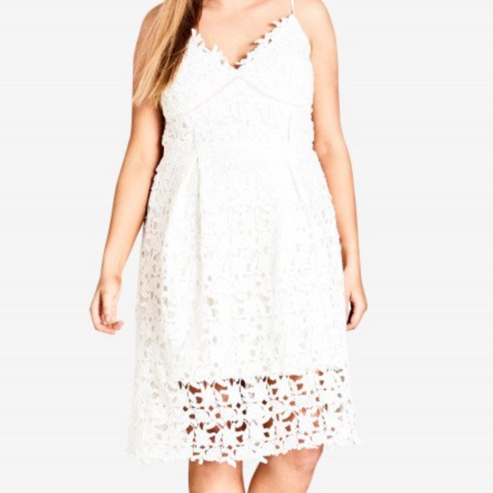 City chic so fancy crochet fit & flare